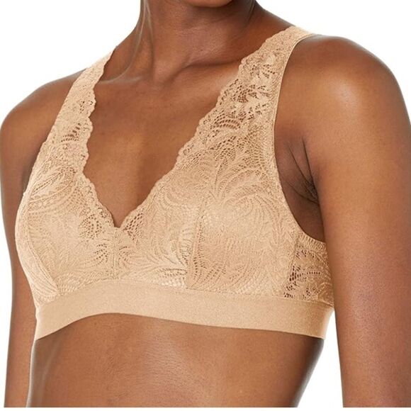 Bali Comfort Revolution Scallop Lace Wirefree Bralette XL - Picture 1 of 11